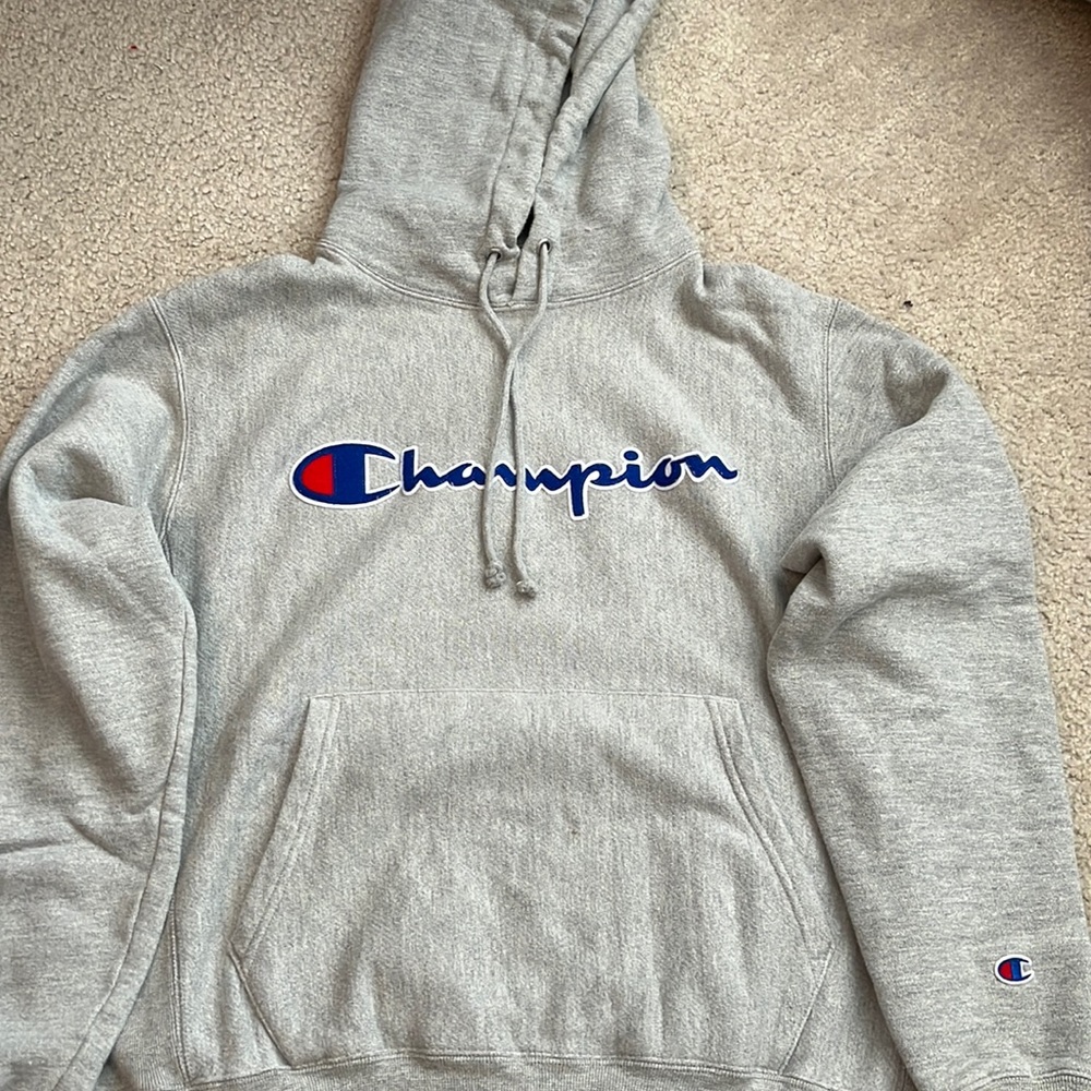 Gray Champion hoodie size medium